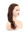 Dalgalı Front Lace Gerçek Tül Peruk - Açık Kahve - 60-65cm