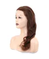 Dalgalı Front Lace Gerçek Tül Peruk - Açık Kahve - 60-65cm