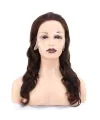 Dalgalı Front Lace Gerçek Tül Peruk - Koyu Kahve - 60-65cm