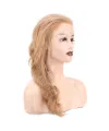 Dalgalı Front Lace Gerçek Tül Peruk - Kumral - 60-65cm