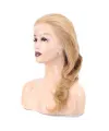 Dalgalı Front Lace Gerçek Tül Peruk - Sıcak Karamel - 60-65cm