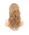 Dalgalı Front Lace Gerçek Tül Peruk - Sıcak Karamel - 60-65cm