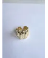 Damla Dilimli Gövde Gold Renk Bohem Yüzük