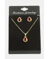 Damla Zirkon Taşlı Set Kolye