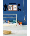 DECO103 Supermen Dekoratif Duvar Süsü Tablo Aksesuar Ahşap Tasarım Hediye Pano Sticker Seti