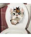 Decohandy Klozet Etiketi Kedi vs Kelebek