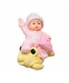 Decotown Hediyelik Sevimli Pembe Bebek Biblo Polyester Süs Eşyası