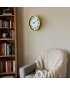 Dekoratif 36 Cm Sarı Duvar Saati