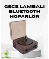 Dekoratif Gece Işığı Bluetooth Hoparlör Dijital Saat Çok Yönlü Sesli Aydınlatma