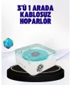 Dekoratif Gece Işıklı Bluetooth Hoparlör – Zaman Ve Pil Ekranlı