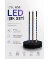 Dekoratif Ortam Aydınlatması Rgb Led 10’lu Çubuk Seti