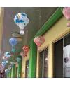 Dekoratif Renkli Kağıt Dilek Feneri Balonu Renkli Uçan Balon