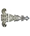 Dekoratif, Sac Tek Kuyruklu Menteşe - 69x102 Mm, Büyük, Nikel, 100 Adet
