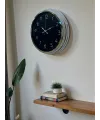 Dekoratif Ve Şık 40 Cm Krom Metal Duvar Saati