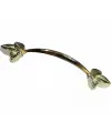 Dekoratif Zamak Yaprak Kulp - 96mm, Sarı, 1 Adet