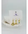 Deniz Kabuğu Detaylı Üçlü Kombin Küpe - Kp00537
