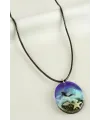 Deniz Yıldızı Oval Epoksi Kolye