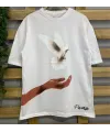 Dijital Baskılı T-Shirt - Beyaz