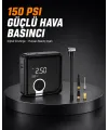 Dijital Ekranlı Diyafram Tip Kompresör 150 Psı Güçlü Motorlu