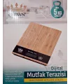 Dijital Lcd Mutfak Tartısı Terazisi 5kg Bambu Desenli
