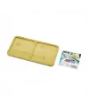 Dikdörtgen 2 Bölmeli Ahşap Bambu Yağdanlık Altlık Mini Tepsi 12 X 23.4 X 0.8cm