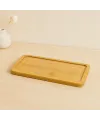 Dikdörtgen Ahşap Bambu Yağdanlık Altlık 20x10 cm