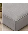 Dikdörtgen Blok Bank Minderi · 50 × 100 × 7 cm · Gri
