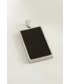Dikdörtgen Çelik Kolye Ucu 1,5*3 cm