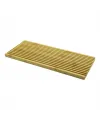 Dikdörtgen Çift Taraflı=düz - Dalgalı Oyuk Kanallı Ahşap Bambu Sunum Tepsi 17x39x1.5cm