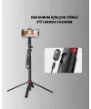 Dikey Ve Yatay Çekim Destekli Selfie Stick Tripod