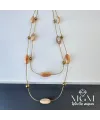 Doğal Taş Taşlı Çelik Kolyeler - Kl0025