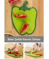 Dolma Biber Figürlü Kaydırmaz Kesme Tahtası Doğrama Panosu