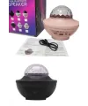 Dönen Işıklı Disko Topu Projektör Müzik Çalarlı Disco Speaker