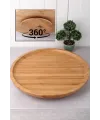 Dönerli Bambu Sunum Tabağı 30 Cm Royaleks-DS3030