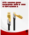 Dönüştürülebilir 4 Başlıklı Hızlı Şarj Kablosu – 1.2m, 65w, Dayanıklı Ve Esnek Tasarım
