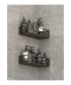 Duş İçi Yapışkanlı Banyo Rafı 2’li Set Delme Yok Güçlü Yapışkan Bantlı Organizer