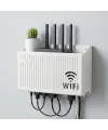 Duvar Tipi Wi-Fi Modem Saklama Kutusu(Beyaz) – Kablo Düzenleyici Router Raf Organizer