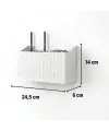 Duvar Tipi Wi-Fi Modem Saklama Kutusu(Beyaz) – Kablo Düzenleyici Router Raf Organizer
