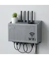 Duvar Tipi Wi-Fi Modem Saklama Kutusu(Gri) – Kablo Düzenleyici Router Raf Organizer