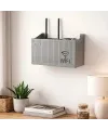 Duvar Tipi Wi-Fi Modem Saklama Kutusu(Gri) – Kablo Düzenleyici Router Raf Organizer