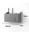 Duvar Tipi Wi-Fi Modem Saklama Kutusu(Gri) – Kablo Düzenleyici Router Raf Organizer