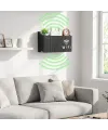 Duvar Tipi Wi-Fi Modem Saklama Kutusu(Siyah) – Kablo Düzenleyici Router Raf Organizer
