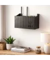 Duvar Tipi Wi-Fi Modem Saklama Kutusu(Siyah) – Kablo Düzenleyici Router Raf Organizer