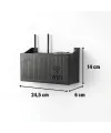 Duvar Tipi Wi-Fi Modem Saklama Kutusu(Siyah) – Kablo Düzenleyici Router Raf Organizer
