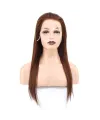 Düz Front Lace Gerçek Tül Peruk - Açık Kahve - 60-65cm