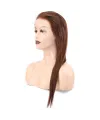 Düz Front Lace Gerçek Tül Peruk - Açık Kahve - 60-65cm