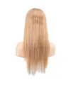 Düz Front Lace Gerçek Tül Peruk - Altın Karamel - 60-65cm