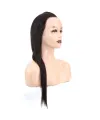 Düz Front Lace Gerçek Tül Peruk - Doğal - 60-65cm