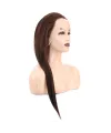 Düz Front Lace Gerçek Tül Peruk - Koyu Kahve - 60-65cm