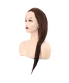 Düz Front Lace Gerçek Tül Peruk - Koyu Kahve - 60-65cm